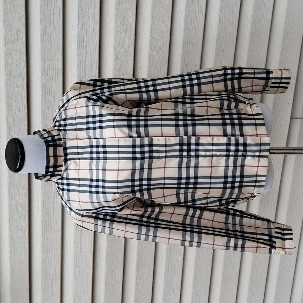 AUTHENTICATED BURBERRY CHECK PLAID LIGHTWEIGHT JACKET WINDBREAKER